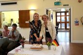 Cutting the cake